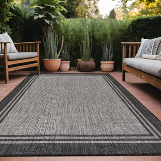 Comfort Double Boarder corner Outdoor Rug 5x7'