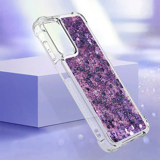 Liquid Glitter Quicksand Samsung Galaxy Case – Shockproof Clear Bumper Cover with Floating Sparkle