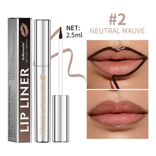 Peel-Off Lip Liner Stain, Waterproof Long-Lasting Matte Lip Tint with Tear-Off Film Finish for Smudge-Resistant Lip Contour