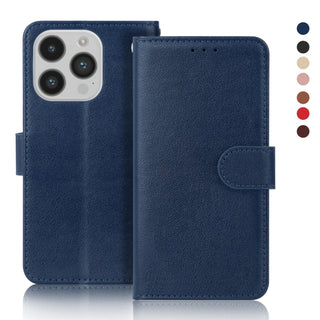 Anti-Theft Leather Wallet Case with Lanyard for iPhone