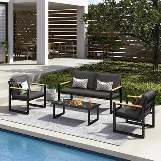 Breeze 4-Piece Aluminum Patio Set