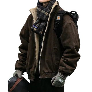 Vintage Polar Fleece Jacket – Men’s Thick Winter Warm Coat