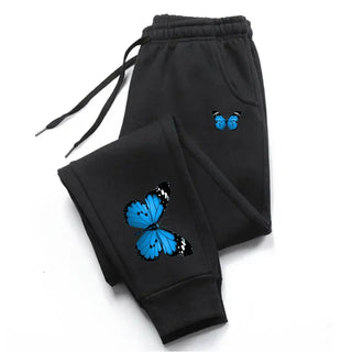 Women's Helenor Blue Butterfly Sweatpants