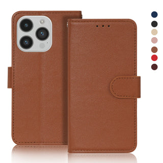 Anti-Theft Leather Wallet Case with Lanyard for iPhone