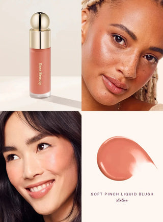 Soft Pinch Liquid Blush, Lightweight Silky Liquid Blush with Smooth Glide-On Application, Long-Lasting Matte & Dewy Finish Options for Natural Flush Makeup