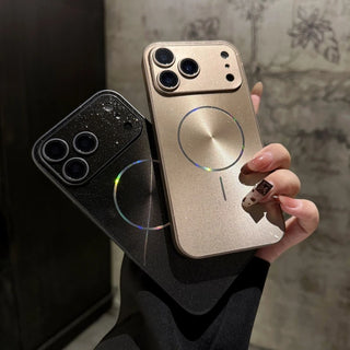 Magnetic Glitter Aurora iPhone Case – MagSafe-Compatible Glossy Shockproof Cover with Full Camera Protection