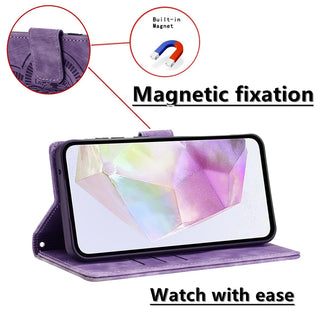 Luxury 3D Floral Leather Wallet Case for iPhone – Flip Cover with Card Slots, Kickstand & Magnetic Closure