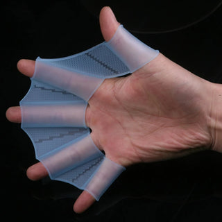 Silicone Swimming Hand Fins Webbed Gloves – Swim Training Paddles for Speed, Strength & Technique Practice for Adults and Kids