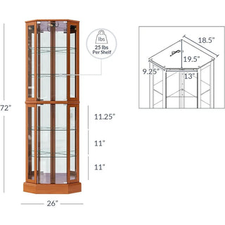 Tongyue Lighted Curio Cabinet