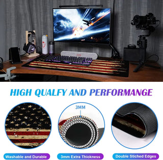 American Flag Large Extended Gaming Mouse Pad