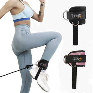 1PC Padded Ankle Strap for Cable Machines – Adjustable Double D-Ring Fitness Cuff for Glute & Leg Workouts