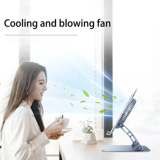 Aluminum Alloy Laptop Stand with Cooling Fan (Model T628)