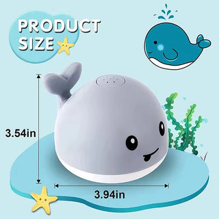 Light-Up Whale Pool Toy Sprinkler for Toddlers - Color Changing Floating Water Fountain Pool Toy for Babies & Kids Ages 1–3