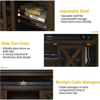 Farm Industrial Entertainment Center with Storage