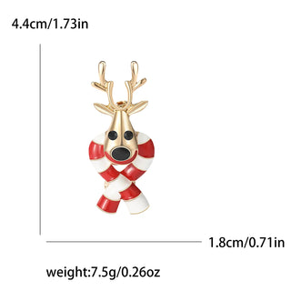 Christmas Enamel Brooch – Festive Sleigh, Reindeer, and Holiday Car