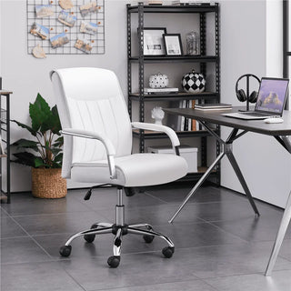 Executive Padded Mid-Back Home Office Chair