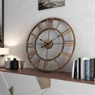 Iron Roman Numeral Hanging Clock