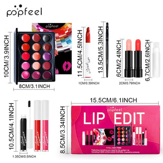 POPFEEL Lip Edit Set – Full-Size Lip Kit