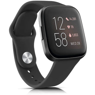 Silicone Watch Band Compatible with Fitbit Versa 2 – Soft Sport Replacement Strap, Adjustable Wristband for Men & Women
