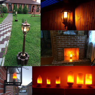 LED Flame Light Bulb – 4 Modes Flickering Fire Effect Night Light