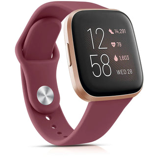 Silicone Watch Band Compatible with Fitbit Versa 2 – Soft Sport Replacement Strap, Adjustable Wristband for Men & Women