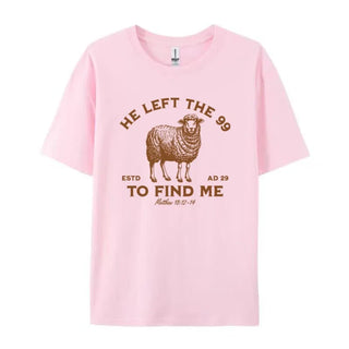 He Left the 99 - Women’s Vintage Christian Inspirational T-Shirt