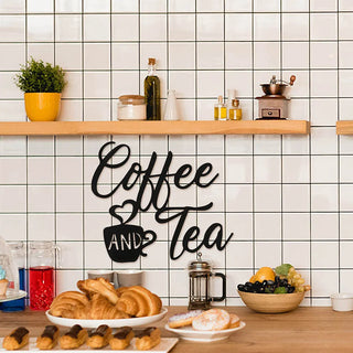 Metal Coffee And Tea Wall Decoration