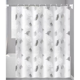 Ombre Leaf Pattern Shower Curtain