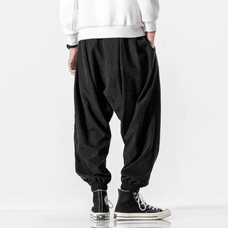 Men’s Baggy Harem Pants – Trendy Wide Leg Casual Joggers with Drawstring