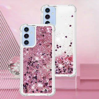 Liquid Glitter Quicksand Samsung Galaxy Case – Shockproof Clear Bumper Cover with Floating Sparkle
