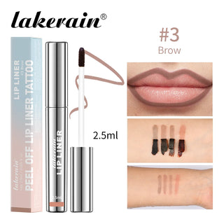 Peel-Off Lip Liner Stain, Waterproof Long-Lasting Matte Lip Tint with Tear-Off Film Finish for Smudge-Resistant Lip Contour