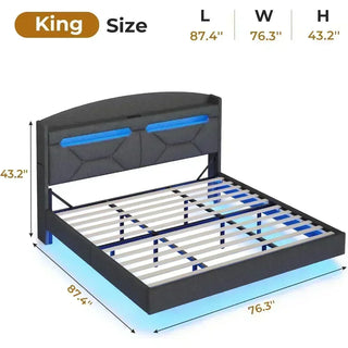 LuminEdge Floating Bed Frame