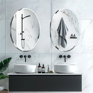 LUVODI Elegance Frameless Oval Vanity Mirror