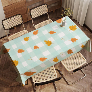 Fall Leaf Pattern Tablecloth – Waterproof Polyester Rectangular Table Cover