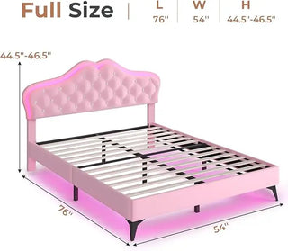 LuminaHeart Princess LED Platform Bed