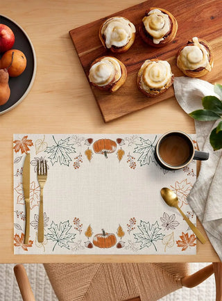 Pumpkin Pine Fall Placemats Set of 4