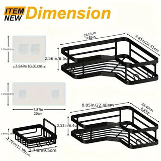 ZHOHO TANT 5-Pack Adhesive Shower Caddy Set