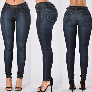 SANWOOD High-Waist Pull-On Skinny Jeans