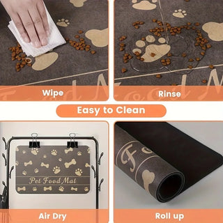 Pet Placemat No Stains Quick Dry Absorbent Bowl Mat