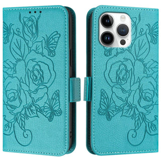 Floral Leather Wallet Case for iPhone – Flip Cover with Card Slots, Stand & Magnetic Closure