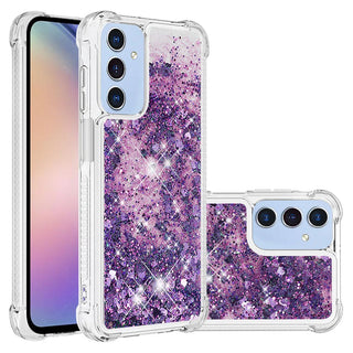 Liquid Glitter Quicksand Samsung Galaxy Case – Shockproof Clear Bumper Cover with Floating Sparkle