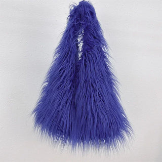 Wool Plush Women’s Y2K Faux Fur Drawstring Bucket Tote