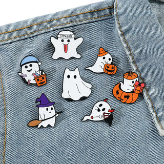 Halloween Ghost Brooch Pins – Fun & Festive Accessories
