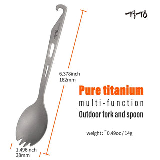 TiTo 2-in-1 Titanium Spork – The Ultimate Outdoor Dining Tool