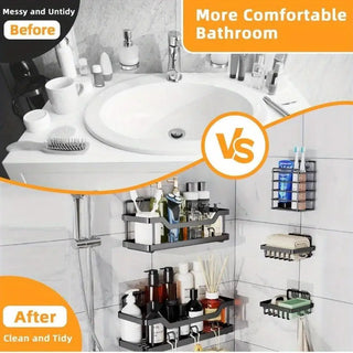 ZHOHO TANT 5-Pack Adhesive Shower Caddy Set