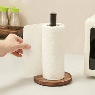 Modern Walnut Kitchen Roll Paper Holder