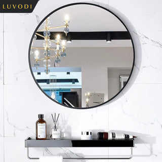 LUVODI Modern Round Metal Framed Mirror