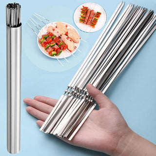 10/15Pcs Stainless Steel Kebab Barbecue Skewer