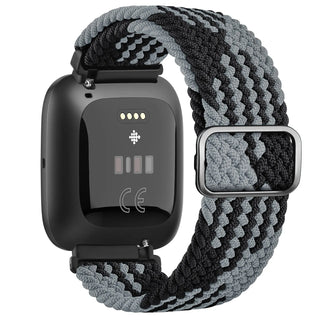 Elastic Braided Loop Band for Fitbit Versa 1/2/Lite – Adjustable Replacement Strap