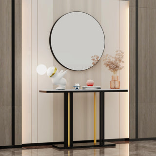 LUVODI Modern Round Metal Framed Mirror